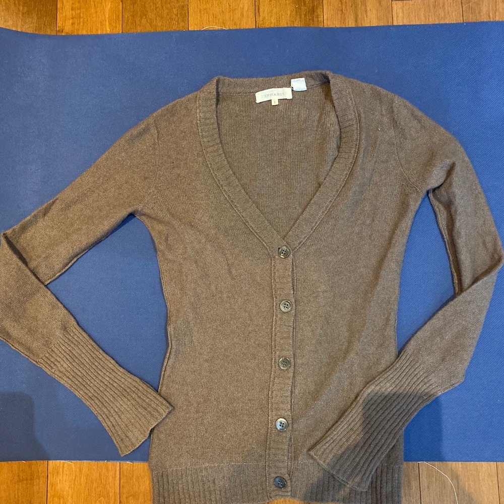 Cashmere cardigan-inhabit-brown-small